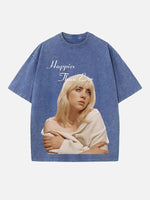 Billie Eilish Print Round Neck T-shirt
