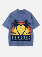 Maroon 5 Print Round Neck T-shirt