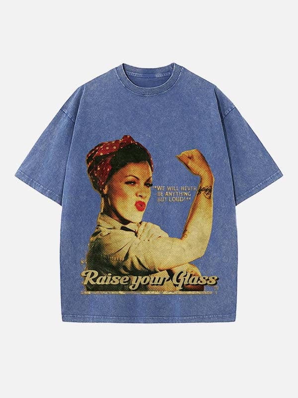 P!nk Print Round Neck T-shirt