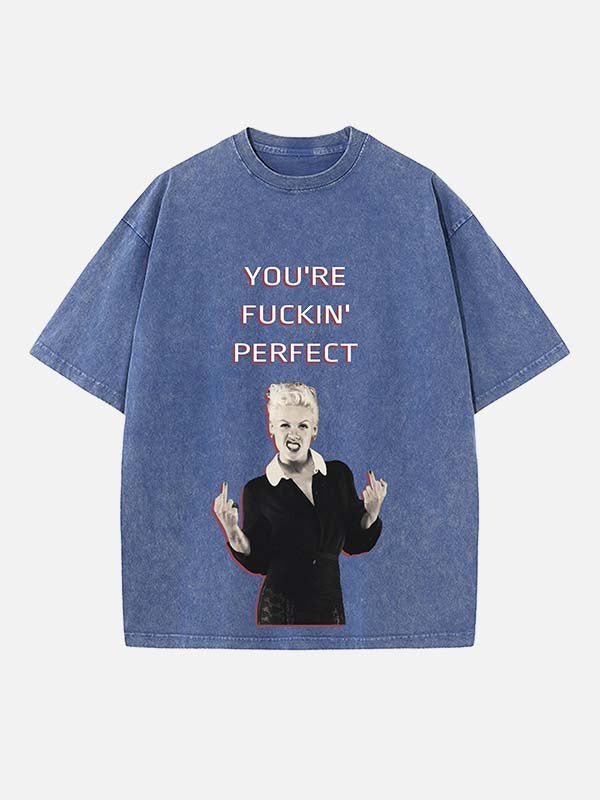 P!nk Print Round Neck T-shirt