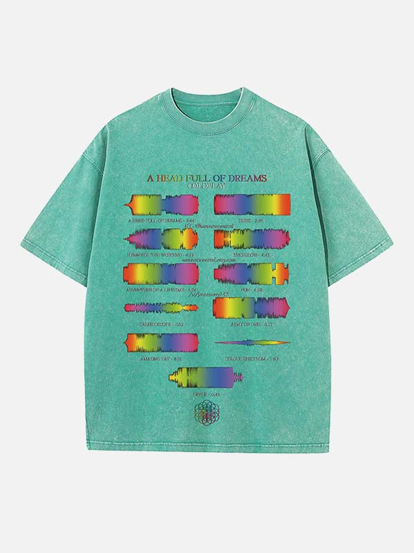 Coldplay Print Round Neck T-shirt