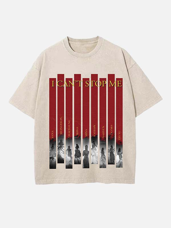 TWICE Print Round Neck T-shirt