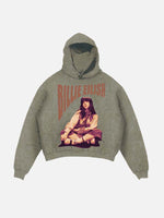 Billie Eilish Print Slant Pockets Hoodie