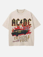 AC/DC Print Round Neck T-shirt