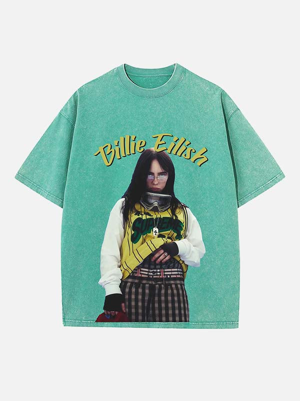 Billie Eilish Print Round Neck T-shirt