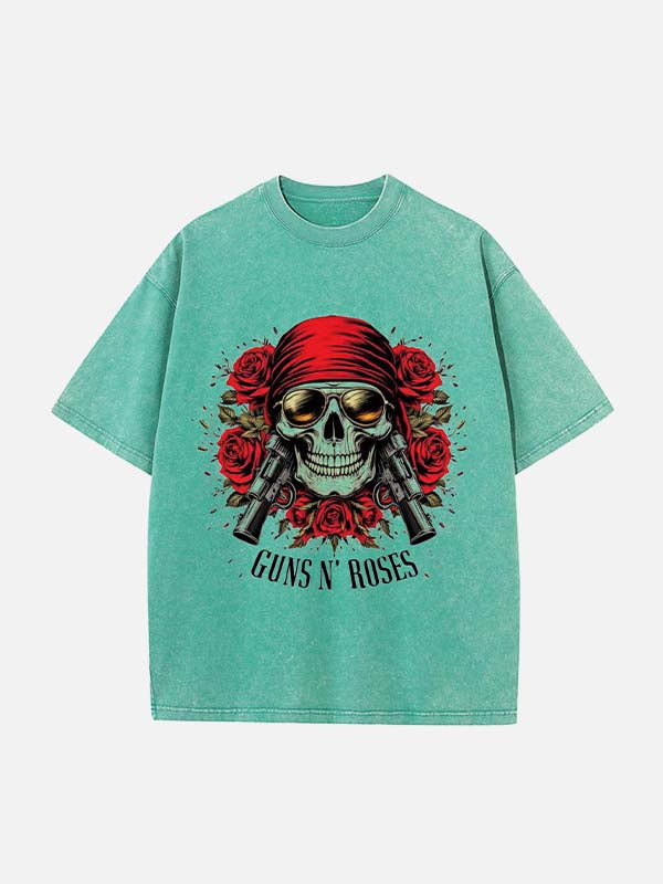 GUNS N' ROSES Print Round Neck T-shirt