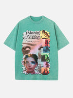 Halsey Print Round Neck T-shirt