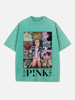 P!nk Print Round Neck T-shirt