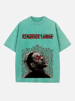 Kendrick Lamar Print Round Neck T-shirt