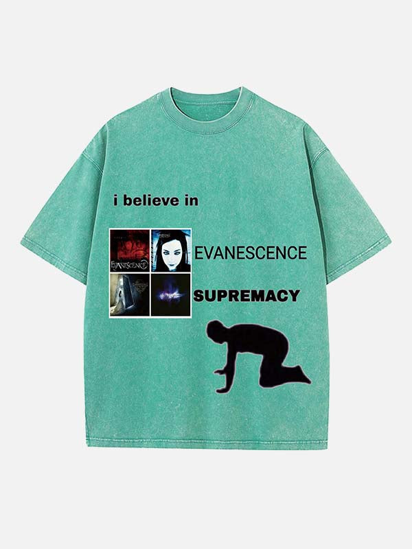 Evanescence Print Round Neck T-shirt
