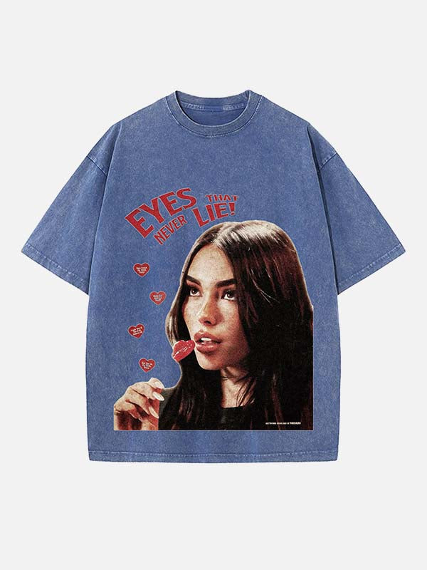 Madison Beer Print Round Neck T-shirt