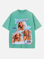 Cardi B Print Round Neck T-shirt