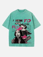 Tate McRae Print Round Neck T-shirt