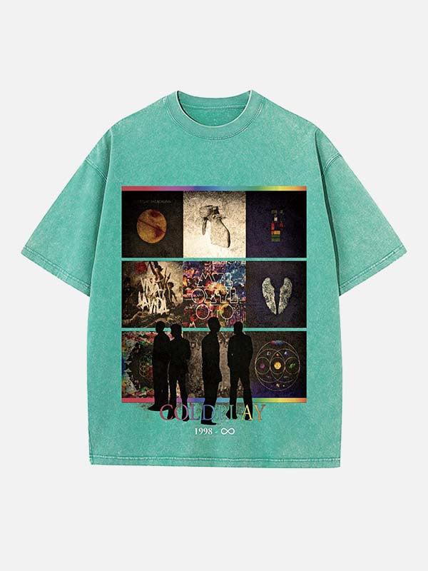 Coldplay Print Round Neck T-shirt