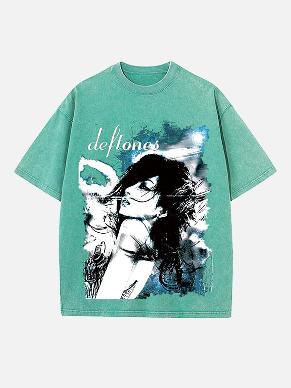Deftones Print Round Neck T-shirt