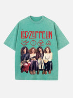 Led Zeppelin Print Round Neck T-shirt