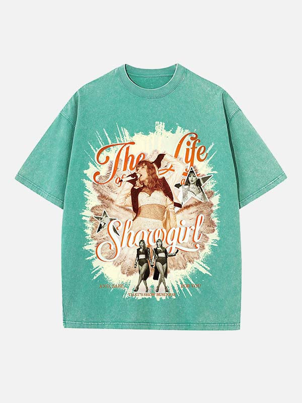 Taylor Swift Print Round Neck T-shirt