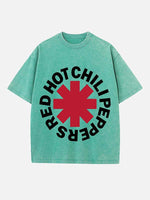 Red Hot Chili Peppers Print Round Neck T-shirt