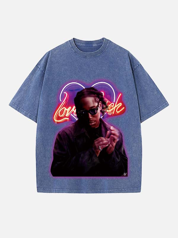 Don Toliver Print Round Neck T-shirt