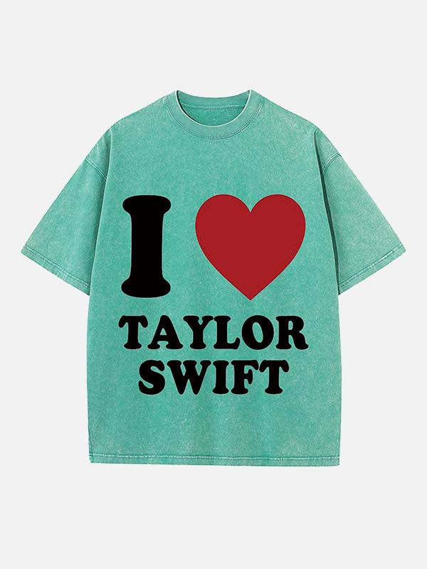 Taylor Swift Print Round Neck T-shirt