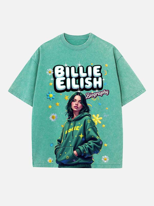 Billie Eilish Print Round Neck T-shirt