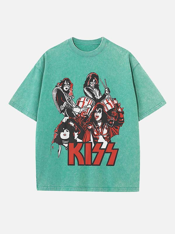 KISS Print Round Neck T-shirt