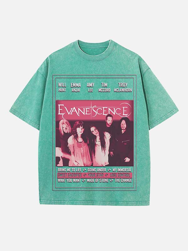 Evanescence Print Round Neck T-shirt