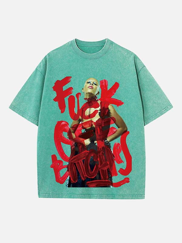 Doja Cat Print Round Neck T-shirt