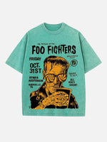 Foo Fighters Print Round Neck T-shirt