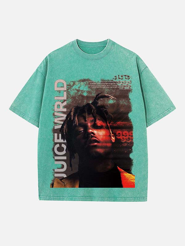 Juice WRLD Print Round Neck T-shirt