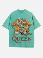 Queen Print Round Neck T-shirt