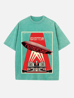 Led Zeppelin Print Round Neck T-shirt