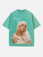 Billie Eilish Print Round Neck T-shirt