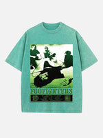 Foo Fighters Print Round Neck T-shirt