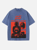 Daft Punk Print Round Neck T-shirt