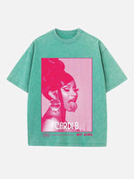 Cardi B Print Round Neck T-shirt
