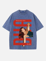 Dua Lipa Print Round Neck T-shirt