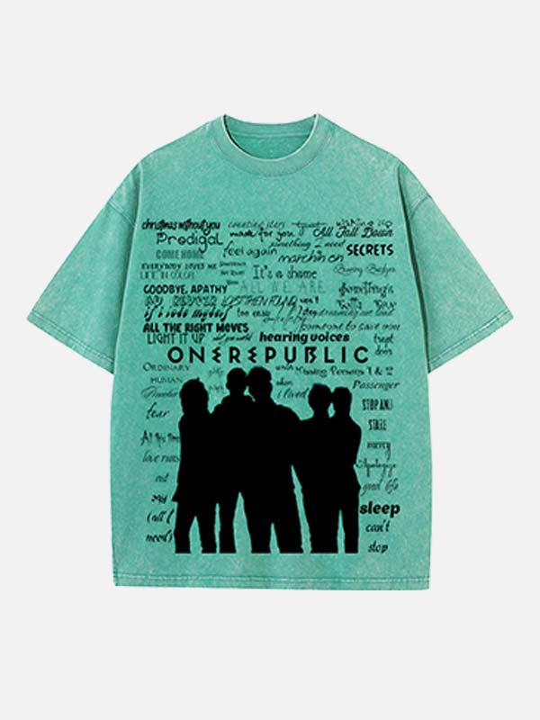 OneRepublic Print Round Neck T-shirt