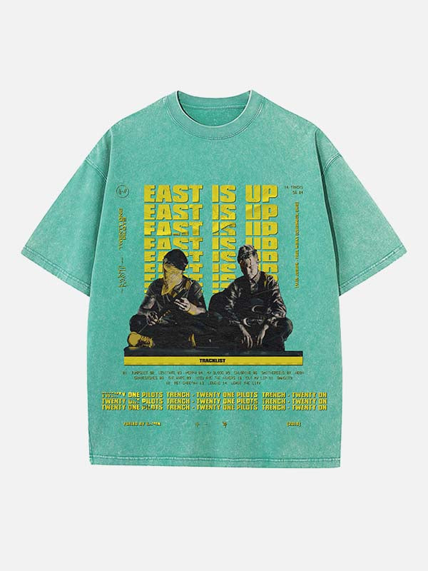 Twenty One Pilots Print Round Neck T-shirt