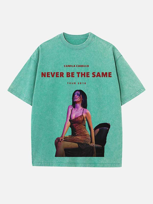 Camila Cabello Print Round Neck T-shirt