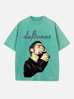 Deftones Print Round Neck T-shirt