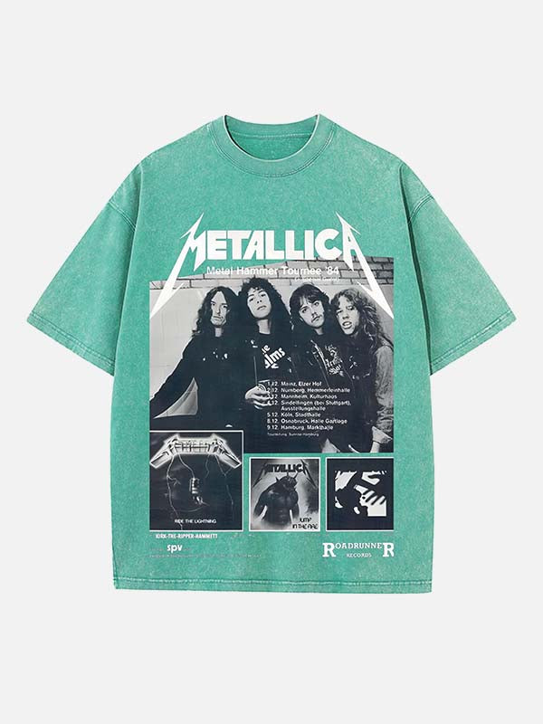 Metallica Print Round Neck T-shirt