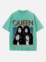 Queen Print Round Neck T-shirt