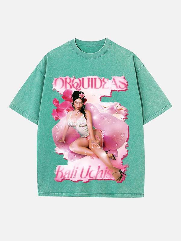 Kali Uchis Print Round Neck T-shirt