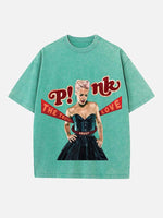 P!nk Print Round Neck T-shirt