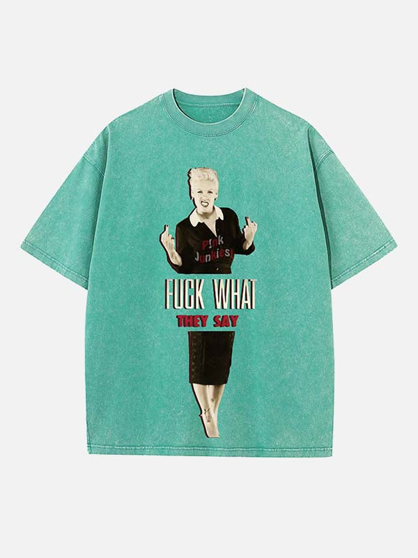 P!nk Print Round Neck T-shirt