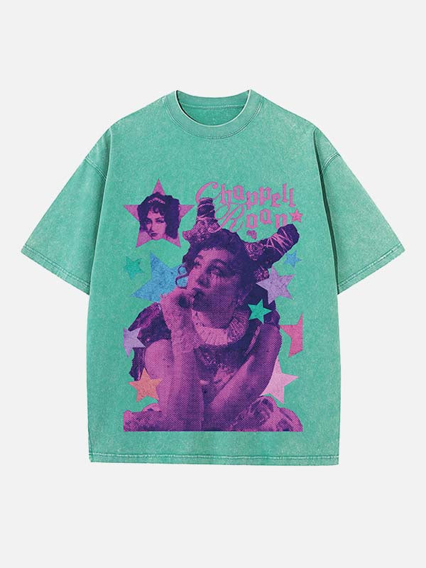 Chappell Roan Print Round Neck T-shirt