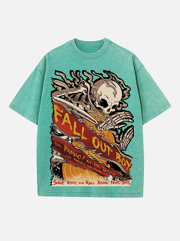 Fall Out Boy Print Round Neck T-shirt