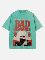 Lady Gaga Print Round Neck T-shirt