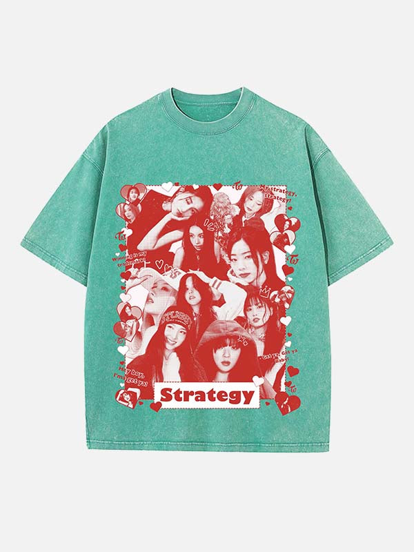 TWICE Print Round Neck T-shirt